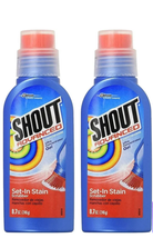 2x Shout Advanced Ultra Concentrated Stain Removing Gel Scrubber Brush, ... - £18.54 GBP