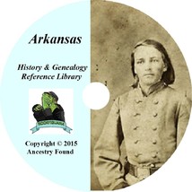 ARKANSAS - History &amp; Genealogy -75 old Books on DVD - Ancestors, County, CD, AR - £5.49 GBP