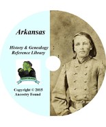 ARKANSAS - History &amp; Genealogy -75 old Books on DVD - Ancestors, County,... - £5.42 GBP