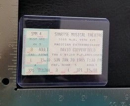 David Copperfield - Vintage Jan. 20, 1985 Sunrise, Florida Concert Ticket Stub - £7.99 GBP