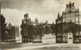 Forest Lawn Memorial Park Gate Glendale California Vintage Postcard (B14) - £4.09 GBP