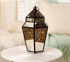 13&quot; Illuminated Mercury Glass Lantern by Kim Gravel in Black - £153.15 GBP