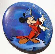 Vintage Disney Mickey Mouse Sorcerer’s Apprentice Fantasia Button Pin Badge - £3.94 GBP