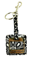 Tyler Rodan Key Fob Fabric Tropical Print Silver Logo Tag - €8,44 EUR