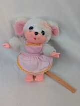 Russ White Mouse Missy Plush 6 Inch Pink Apron 1977 Stuffed Animal Toy - $24.95