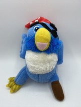 Blue Pirate Parrot Plush Eye Patch Peg Leg Stuffed Bird Animal Toy Halloween 10” - £13.33 GBP