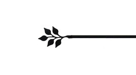 Village Wrought Iron CUR-76-130 Leaf Curtain Rod - £101.49 GBP