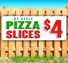 Ny Style Pizza Slices $4 Advertising Vinyl Banner Flag Sign Many Sizes Usa Food - £17.57 GBP+