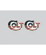 (2) American Flag Colt Logo Decals - 4&quot; wide x 2.5&quot; tall - Vinyl Indoor ... - $111.95 MXN