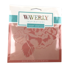 Waverly Inspirations Stencil Floral Garden Rose Pink Item 60524E 6x6 inches - £9.13 GBP
