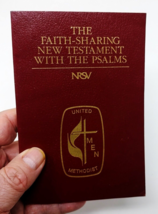 NRSV New Testament with Psalms United Methodist Men Faith Sharing Bible 4.5&quot;x6.5 - £10.26 GBP