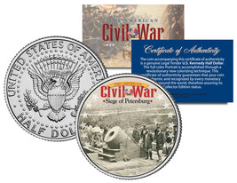 American Civil War SIEGE OF PETERSBERG JFK Half Dollar US Colorized Coin - £6.83 GBP