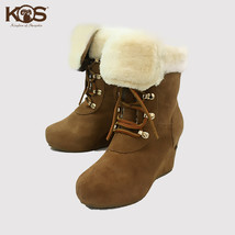 KOS Miss V Low Women&#39;s  Australian Sheepskin Platform Wedged Heel Winter... - $1,693.29 MXN