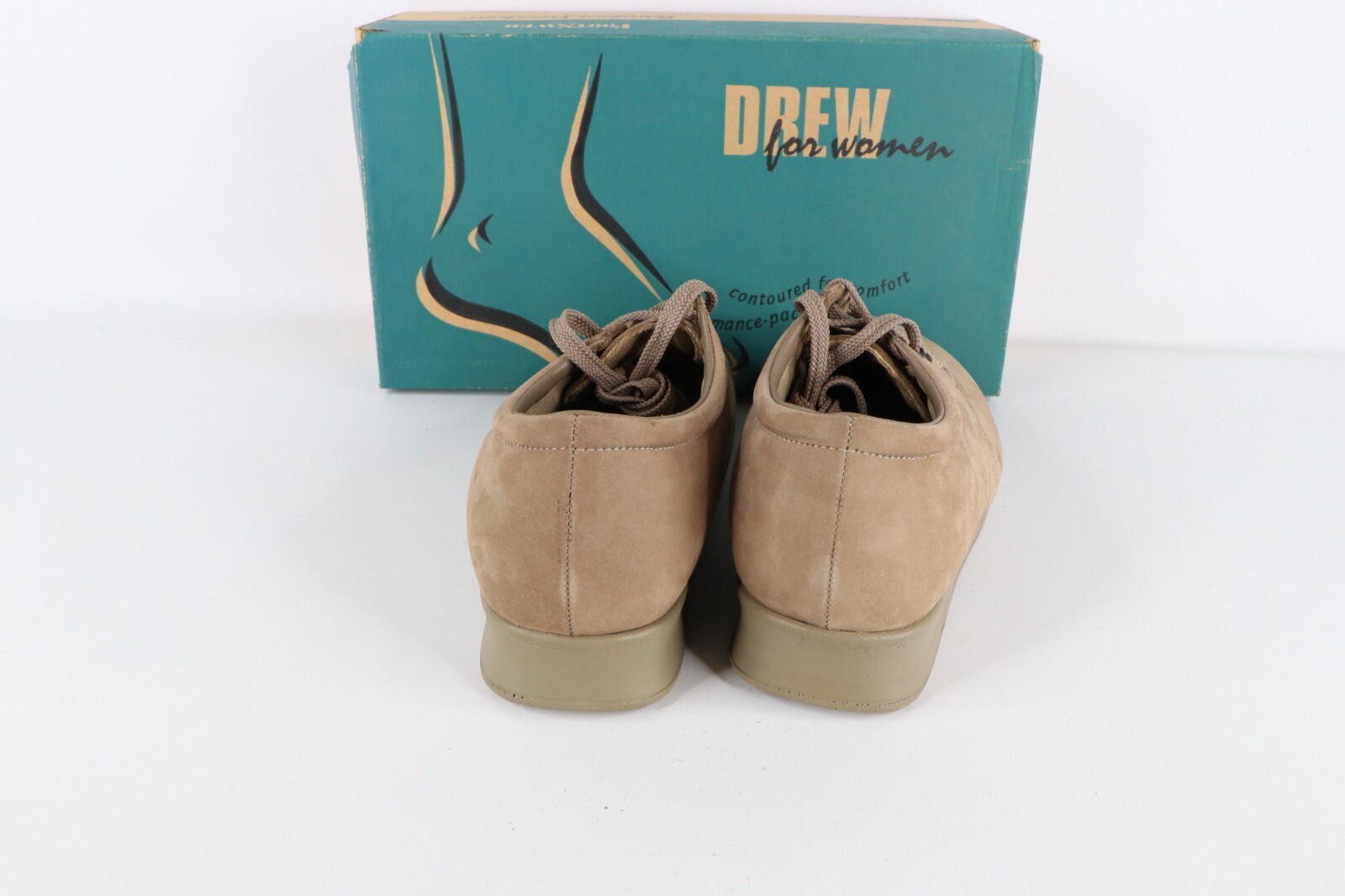 NOS Vtg 90s Streetwear Womens 10 N Nubuck Leather Platform Shoes Sneakers Taupe Item image 4
