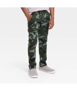 Cat &amp; Jack Boys Jogger Stretch Cargo Pants Size 18 Dark Green Camo New - $436.96 MXN