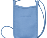 Longchamp Le Foulonne Phone Case XS Leather Crossbody ~NIP~ Cloud Blue - £145.87 GBP