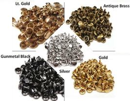 15/50 Sets Rivets Double Cap Leather Craft Rapid Rivet Crafts - $3.91+