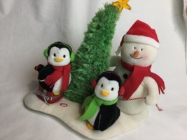 Hallmark Jingle Pals 2006 Very Merry Trio Penguin Christmas Tree Animated Tested - £23.83 GBP