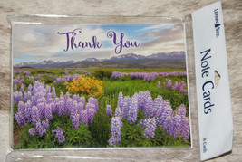 LEANIN TREE &quot;Thank You&quot; Meadow Field of Flowers#35569~8 Notecards~Blank inside~ - £6.20 GBP