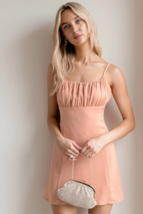 Lulus Dress Sweet Celebrations Light Blush Pink Satin Sleeveless Mini Large - $47.51