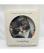 Lot Of (3) Vintage Cat Coaster Stone Coasters - $24.43 CAD