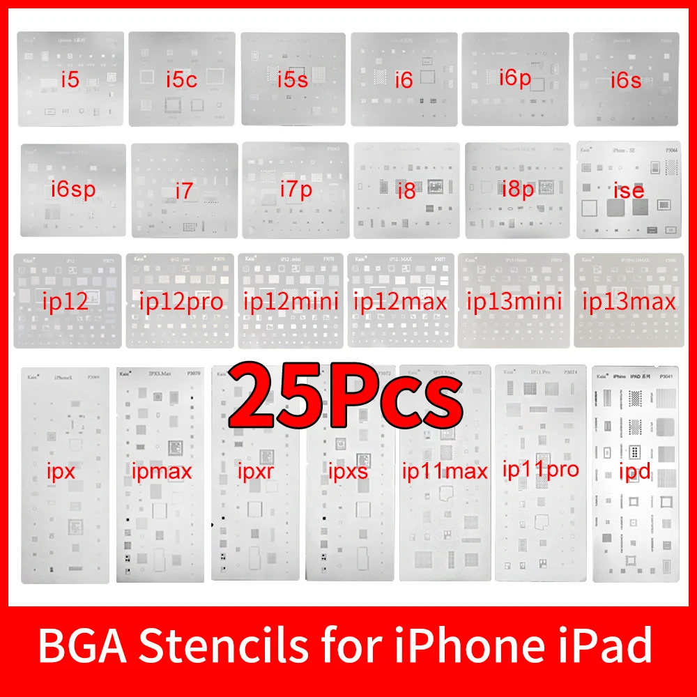 BGA Reballing Stencil Kits Full Set IC Chip For  13 13pro 12 pro XS MAX ... - £220.59 GBP