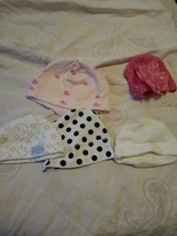 lot of 5 baby girl caps,hats Quiltex, Wee Tots, Luvable Friends VG cond - £2.37 GBP