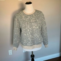 EUC HALSTON Heritage Gray Jaquard Sweatshirt SZ M - $58.41
