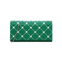 Charles &amp; Keith Embellished Quilted Wallet Chain Clutch Small Shoulder B... - £23.89 GBP