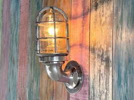 Maritime Salvaged Aluminium Swan Passageway Bulkhead Wall Mount Light Nautical - £73.80 GBP