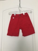 1 Pc Red Ape Toddler Boys Red Denim Jean Shorts Zip Button Pockets Size 3T  - $35.64