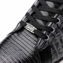 Men's Shoes genuine crocodile and lizard fashion sneaker Portici Gray / Black image 3