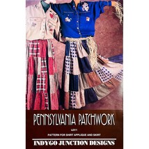Pennsylvania Patchwork 4Tier Patchwork Broomstick Skirt PATTERN Indygo Junction - $8.99