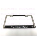 1x Mercedes-Benz Carbon Fiber Style Stainless Steel Chrome Metal License... - $13.85