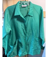 Classics 2 Vintage L Green LS Button Down Nylon 70’s Disco Travel Outdoo... - $67.70 CAD