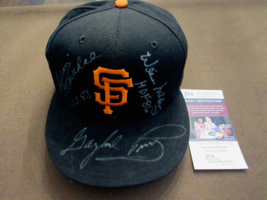 WILLIE MCCOVEY JUAN MARICHAL GAYLORD PERRY GIANTS HOF SIGNED AUTO PRO NE... - $395.99