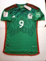 Raul Jimenez Mexico 2022 World Cup Qatar Match Slim Fit Green Home Soccer Jersey - £67.78 GBP