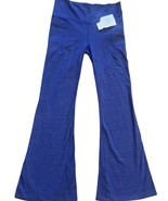 Athleta Girls Play Stash Flare Pants Size 16 XXL Blue Organic Cotton New... - $32.92 CAD