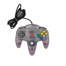 Nintendo N64 Clear Atomic Purple Controller OEM, Loose Stick, Tested &amp; Working! - £11.58 GBP