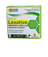 Good Times Gentle Laxative Bisacodyl 5mg 25 Tablets - €6,68 EUR