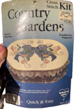 What&#39;s New Country Gardens Cross Stitch Kit  Quick &amp; Easy  BLUE - $4.75