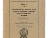 Geology and Coal Resources of Northeast Part of Coosa Coal Field, Alabama - $14.99