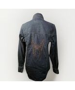 Harley Davidson Embroidered Eagle Shirt Womens S Studded Snap Blue Denim... - €21,39 EUR