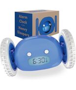 Clocky Alarm Clock on Wheels Rare Clocky Blue Color Runs and Hides - $29.58