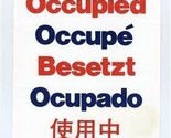 Delta Airlines Seat Occupied Occupe Besetzt Card in 7 Languages - $16.86
