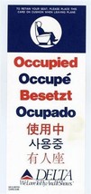 Delta Airlines Seat Occupied Occupe Besetzt Card in 7 Languages - £13.18 GBP