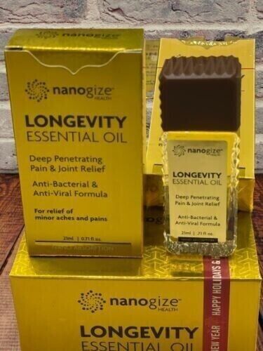 Primary image for Nanogize Health LONGEVITY ESSENTIAL OIL Deep Penetrating 21mL/0.71 ( Box of 6  )