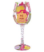 Designs by Lolita Moms Love in Bloom Hand-painted Artisan Wine Glass,... - €16,88 EUR
