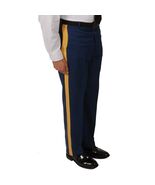 NEW MENS ASU DRESS BLUE PANTS GOLD STRIPE BRAID ARMY NCO OFFICER ALL SIZES - $70.39