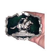 Vtg Winchester Western Belt Buckle Horse Cowboy Enameled Big Rodeo 3.75&quot;... - $893.56 MXN